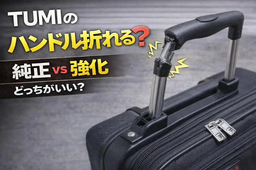 TUMIのハンドルが折れる理由｜純正交換と強化修理どっちがいい？